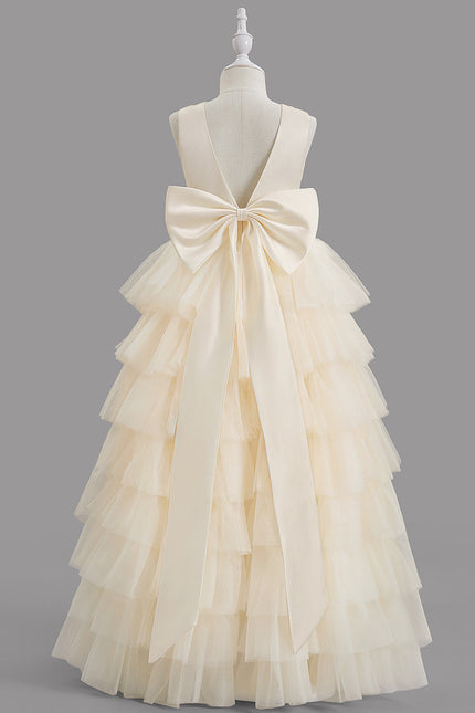 Robe Pastel Crème Demoiselle D'Honneur Princesse