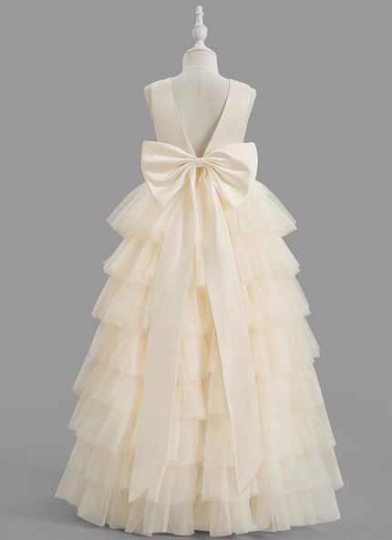 Robe Pastel Crème Demoiselle D'Honneur Princesse