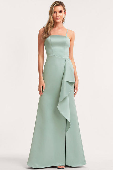 Robe Pastel Vert Menthe Ras Du Sol