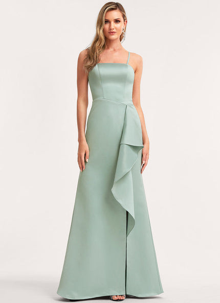 Robe Pastel Vert Menthe Ras Du Sol