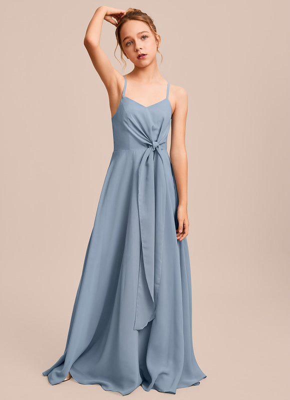 Robe Pastel Verte Col V Longueur Maxi - gallery 4