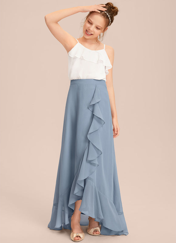 Robe Pastel Demoiselle D'Honneur Bleu Clair - gallery 3