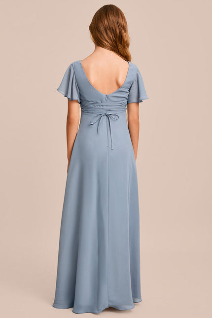 Robe Pastel Verte Col V Longueur Maxi - gallery 5