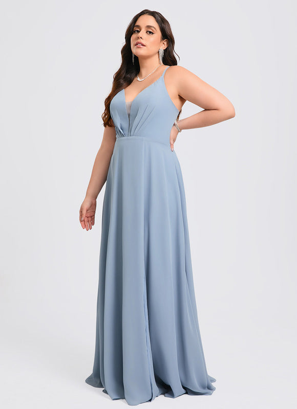 Robe Pastel Demoiselle D'Honneur Bleu Clair - gallery 8