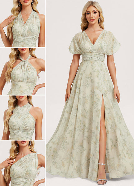 Robe Pastel Rose Trapèze Décolleté Col V