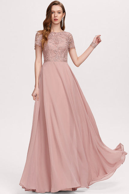 Robe Pastel Rose Demoiselle D'Honneur Élégante - gallery 3