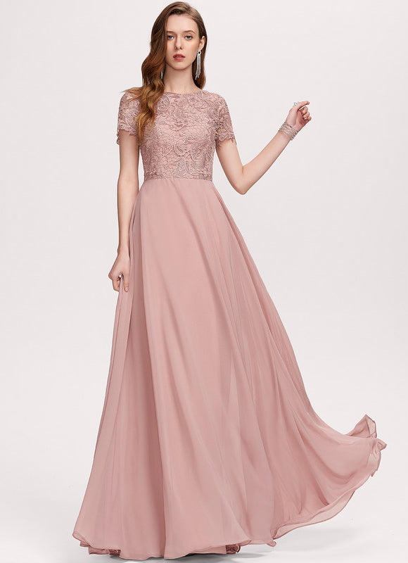 Robe Pastel Rose Demoiselle D'Honneur Élégante - gallery 3