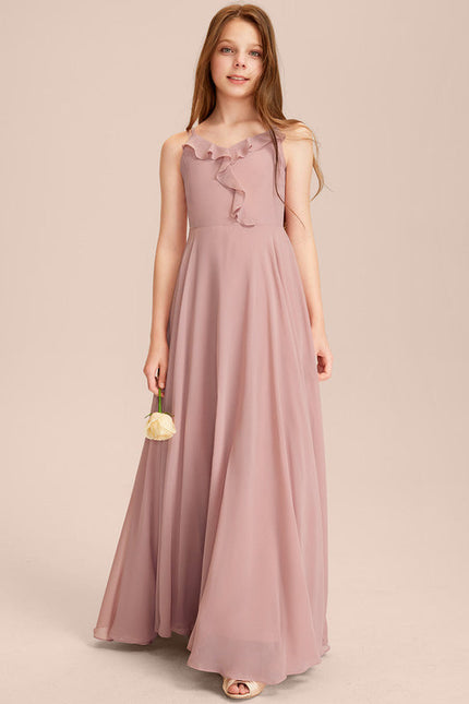 Robe Pastel Verte Col V Longueur Maxi - gallery 3