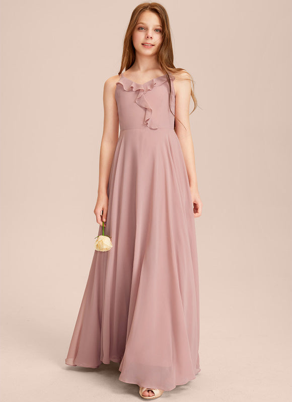 Robe Pastel Verte Col V Longueur Maxi - gallery 3