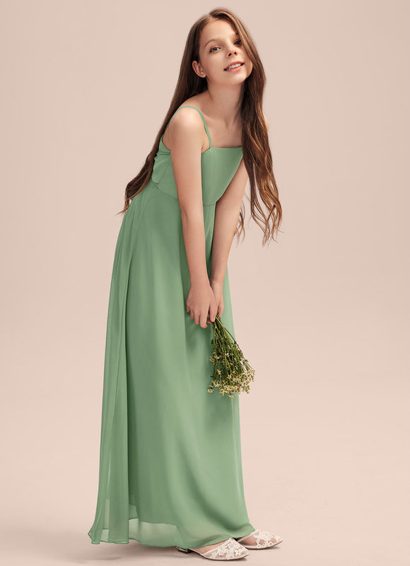 Robe Pastel Verte Trapèze Longueur Maxi - gallery 1
