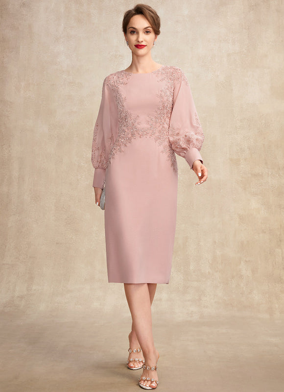 Robe Pastel Rose Fourreau Mère De La Mariée - gallery 6