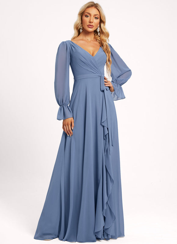 Robe Pastel Rose Demoiselle D'Honneur Élégante - gallery 6