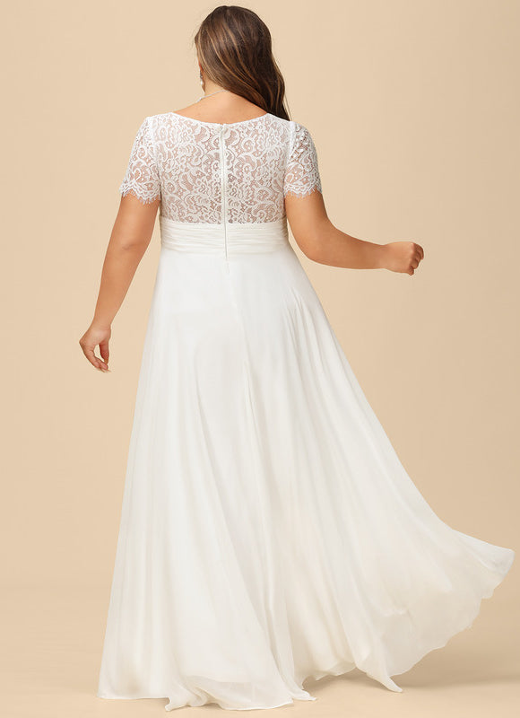 Robe Pastel Blanche Col V Asymétrique - gallery 6