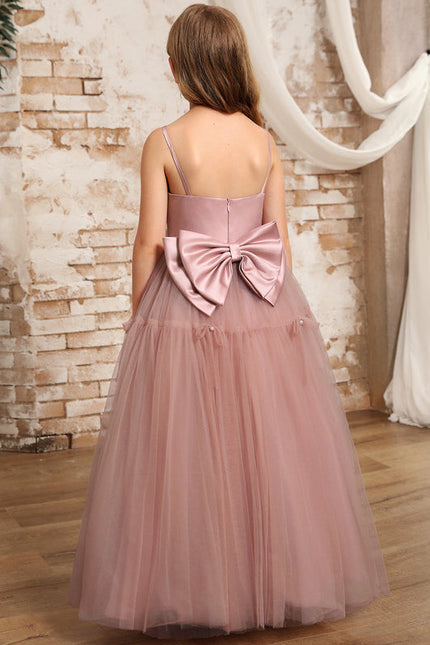 Robe Pastel Rose Demoiselle D'Honneur Tulle - gallery 4