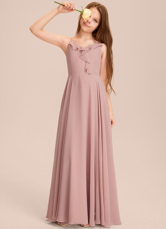 Robe Pastel Verte Col V Longueur Maxi - gallery 1