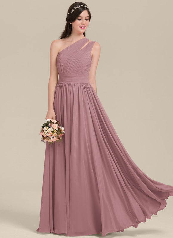 Robe Pastel Bleu Décolleté Asymétrique Longue