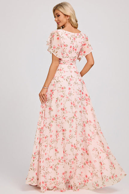 Robe Pastel Rose Demoiselle D'Honneur Élégante - gallery 5