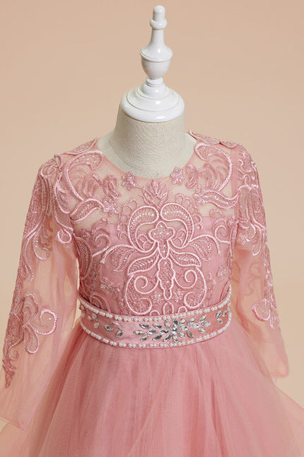 Robe Pastel Rose Demoiselle D'Honneur Longue - gallery 2