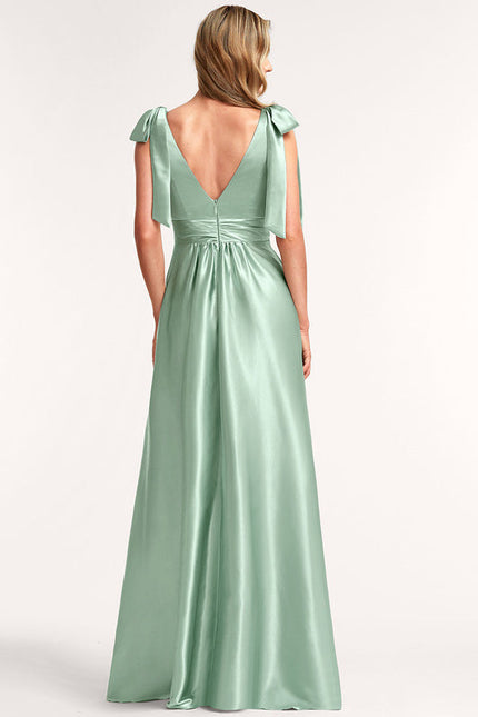 Robe Pastel Rose Satin Demoiselle D'Honneur - gallery 5