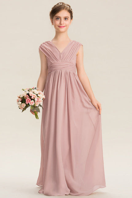 Robe Pastel Verte Mousseline Demoiselle D'Honneur - gallery 2