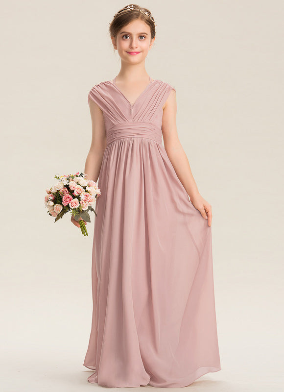 Robe Pastel Verte Mousseline Demoiselle D'Honneur - gallery 2