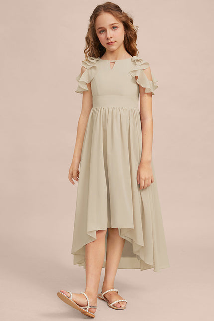 Robe Pastel Junior Vert Clair Mousseline - gallery 5