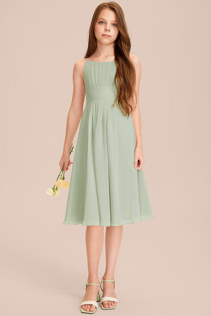 Robe Pastel Verte Demoiselle D'Honneur Junior - gallery 4