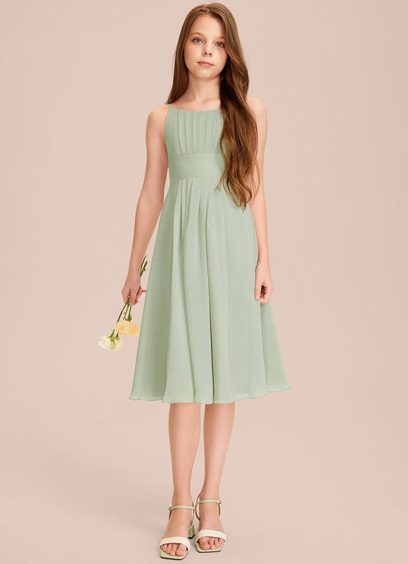 Robe Pastel Verte Demoiselle D'Honneur Junior - gallery 4