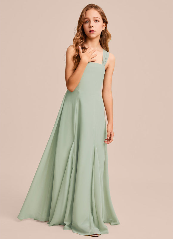 Robe Pastel Bleu Col Carré Long - gallery 2