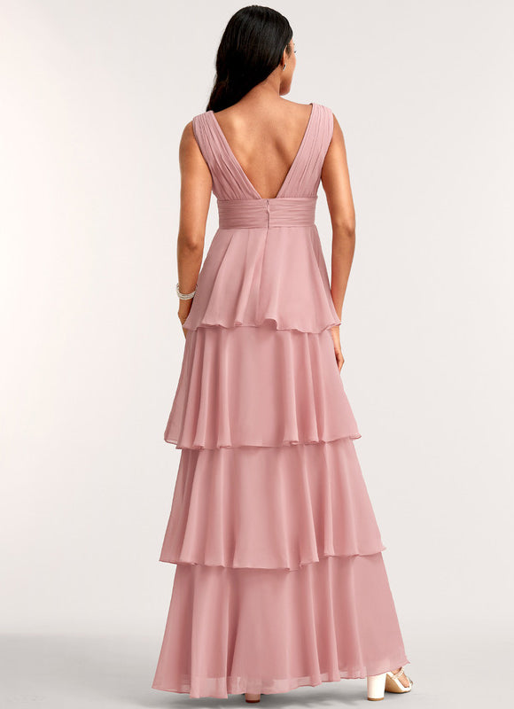 Robe Pastel Demoiselle D'Honneur Bleu Clair - gallery 3
