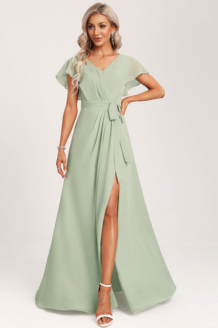 Robe Pastel Rose Demoiselle D'Honneur Élégante