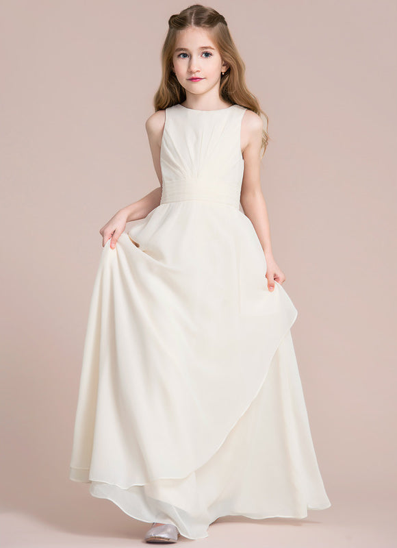 Robe Pastel Rose Demoiselle D'Honneur Volants - gallery 1