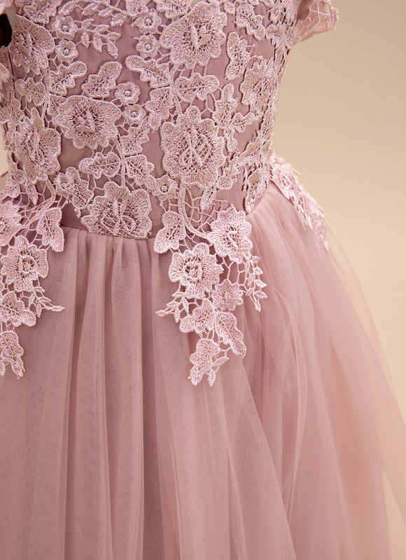 Robe Pastel Rose Fille Mariage Élégante - gallery 8