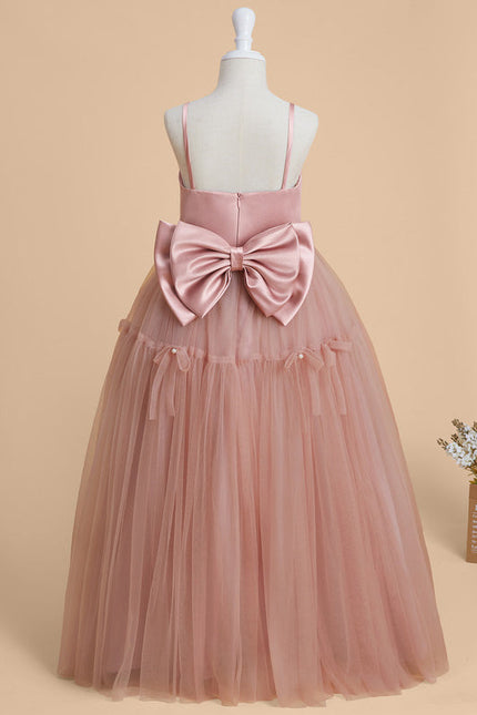 Robe Pastel Rose Demoiselle D'Honneur Tulle - gallery 5