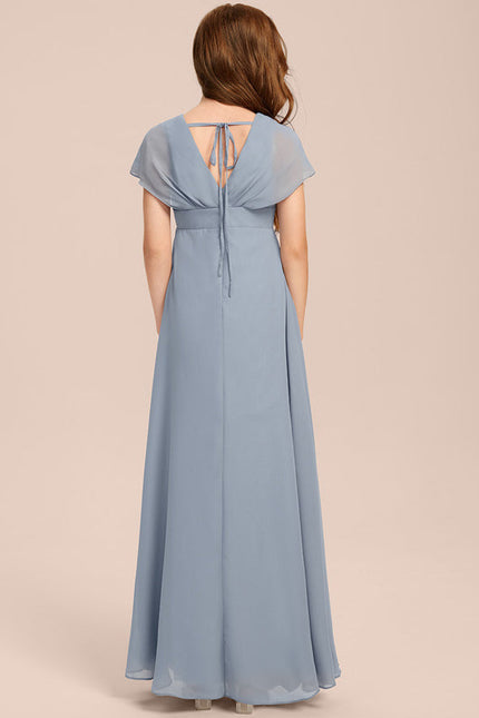 Robe Pastel Verte Col V Longueur Maxi - gallery 3
