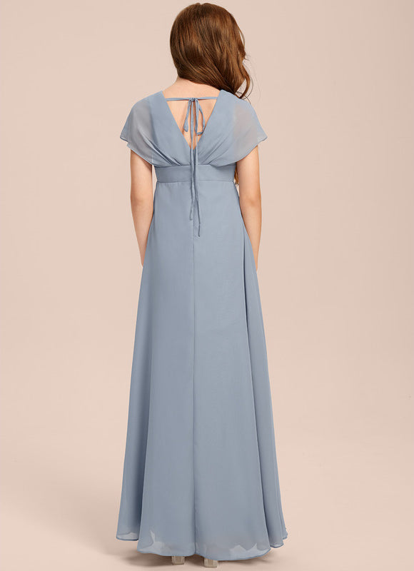 Robe Pastel Verte Col V Longueur Maxi - gallery 3