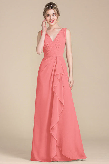 Robe Pastel Rose Demoiselle D'Honneur Élégante - gallery 7