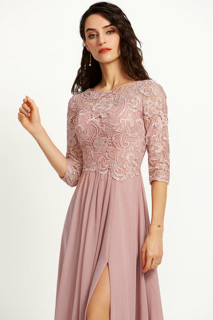 Robe Pastel Rose Demoiselle D'Honneur Élégante