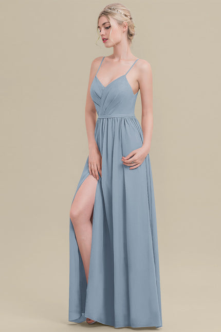 Robe De Demoiselle D'Honneur Bleu Pastel - gallery 1