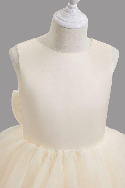 Robe Pastel Crème Demoiselle D'Honneur Princesse - gallery 2