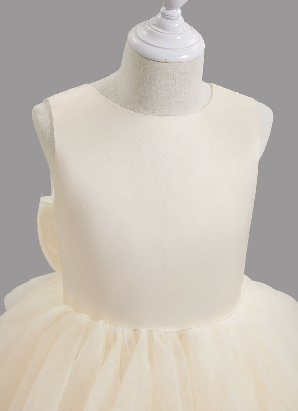 Robe Pastel Crème Demoiselle D'Honneur Princesse - gallery 2