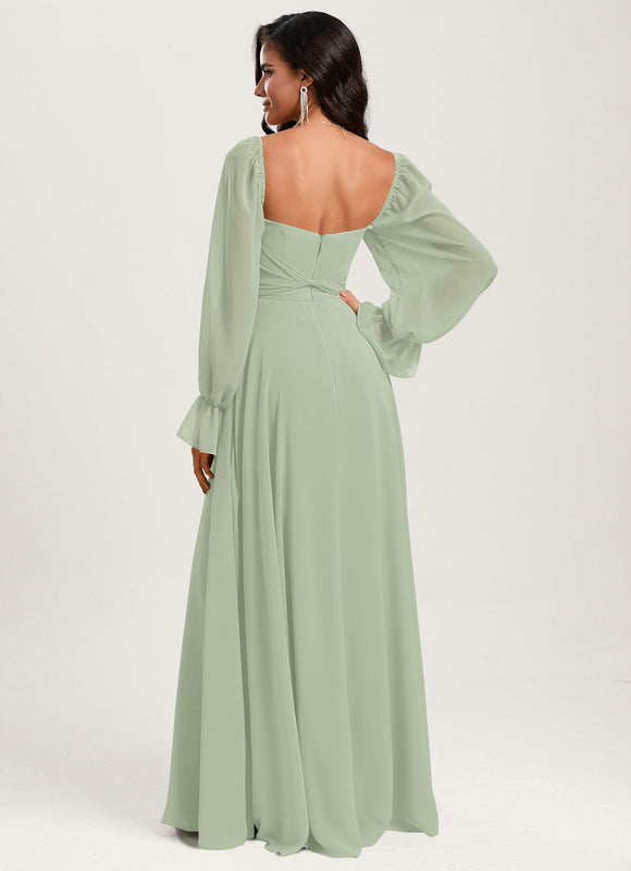 Robe Pastel Vert Émeraude Décolleté Cœur - gallery 1