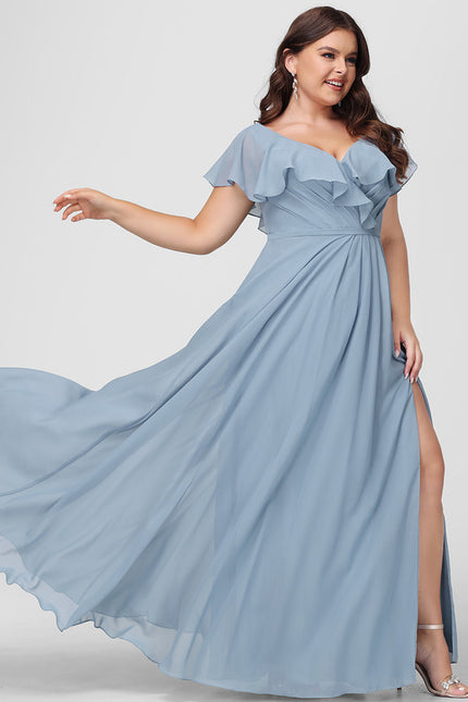 Robe Pastel Demoiselle D'Honneur Bleu Clair - gallery 8