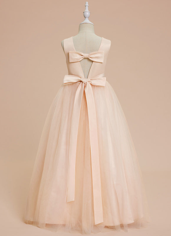 Robe Pastel Princesse Pêche Tulle Satin