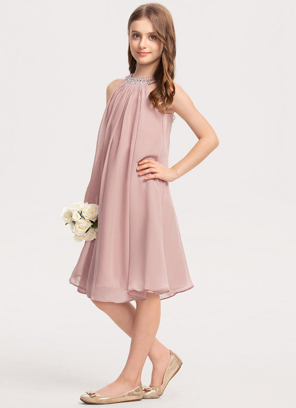 Robe Pastel Rose Demoiselle D'Honneur Chic - gallery 2