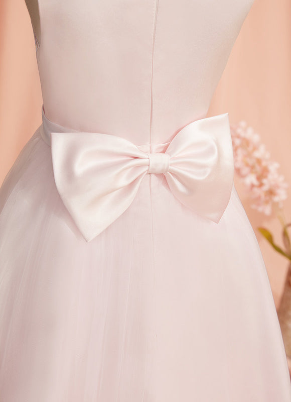 Robe Pastel Rose Dentelle Demoiselle D'Honneur - gallery 5