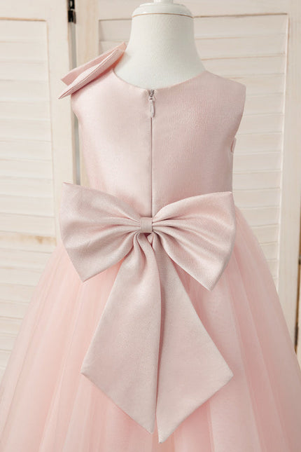 Robe Pastel Rose Demoiselle D'Honneur Tulle - gallery 4