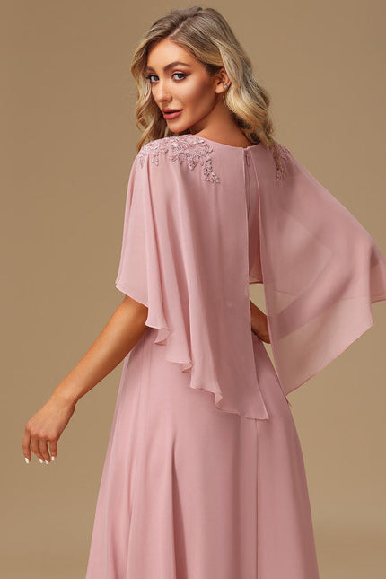 Robe Pastel Rose Demoiselle D'Honneur Élégante - gallery 1