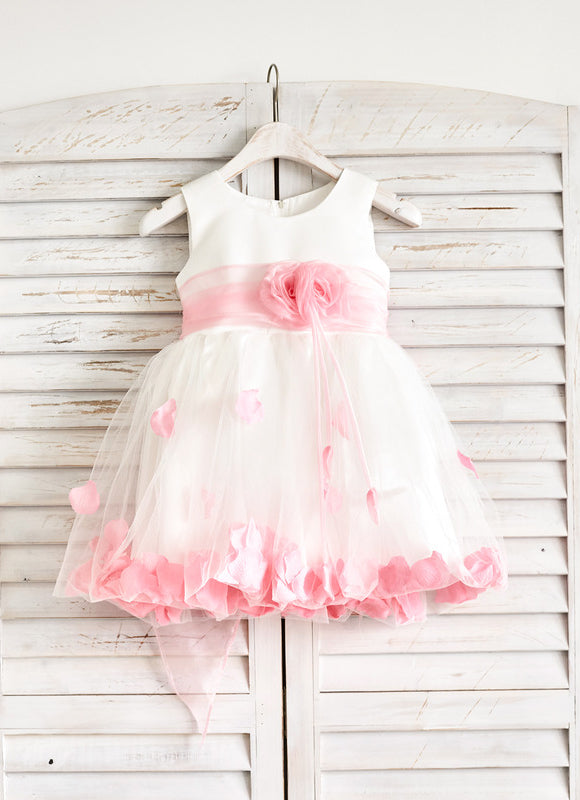 Robe Pastel Blanche Et Rose Floral 3D - gallery 2