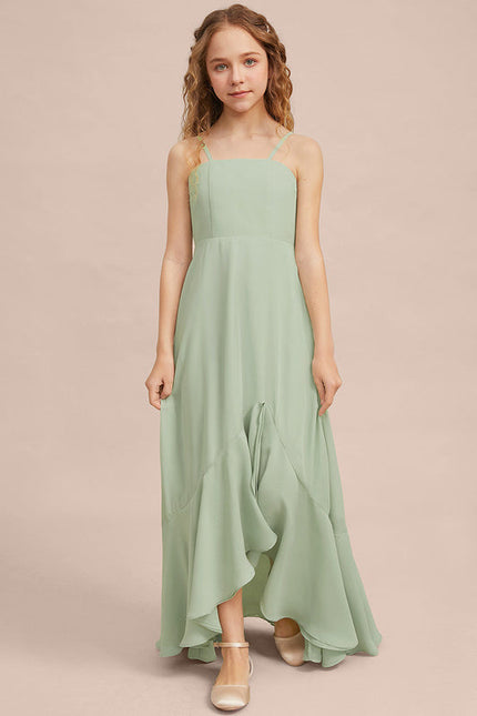 Robe Pastel Vert Mousseline Demoiselle D'Honneur